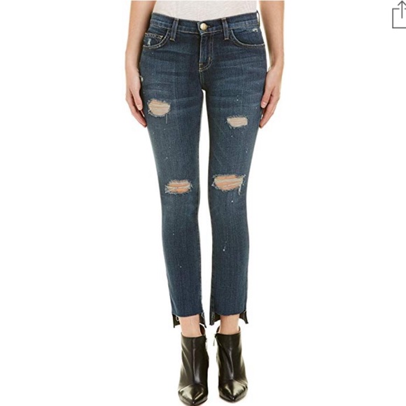 Current Elliot Uneven Cut distressed skinny EUC - Picture 3 of 8
